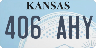 KS license plate 406AHY