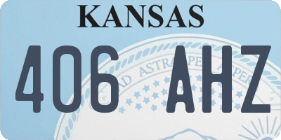 KS license plate 406AHZ