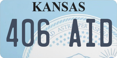 KS license plate 406AID