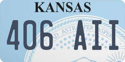 KS license plate 406AII