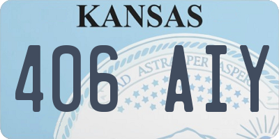 KS license plate 406AIY