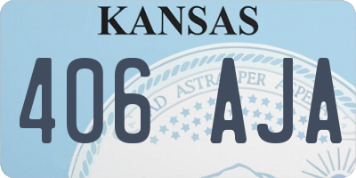 KS license plate 406AJA