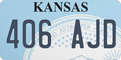 KS license plate 406AJD