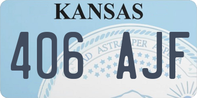 KS license plate 406AJF