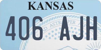 KS license plate 406AJH