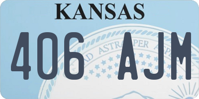 KS license plate 406AJM