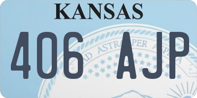 KS license plate 406AJP