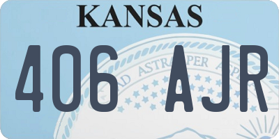KS license plate 406AJR
