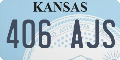 KS license plate 406AJS