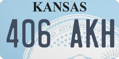 KS license plate 406AKH