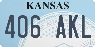 KS license plate 406AKL