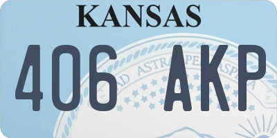 KS license plate 406AKP