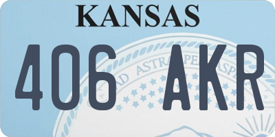 KS license plate 406AKR