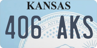 KS license plate 406AKS