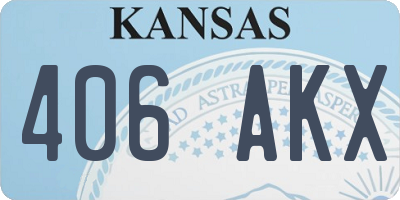 KS license plate 406AKX