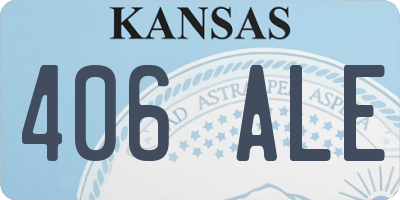 KS license plate 406ALE