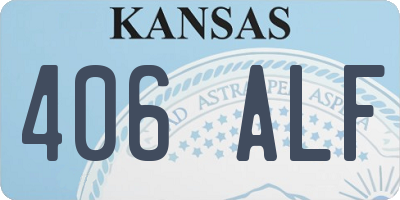KS license plate 406ALF