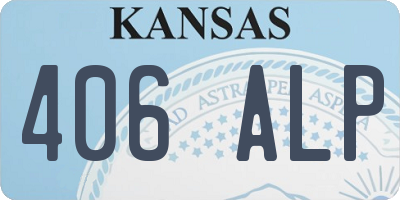 KS license plate 406ALP