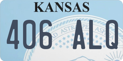 KS license plate 406ALQ