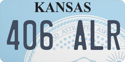 KS license plate 406ALR