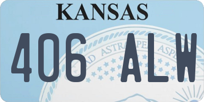 KS license plate 406ALW