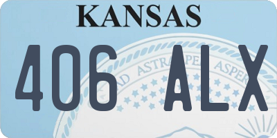 KS license plate 406ALX