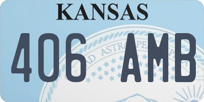 KS license plate 406AMB