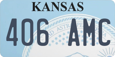 KS license plate 406AMC