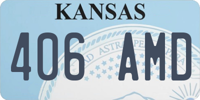 KS license plate 406AMD