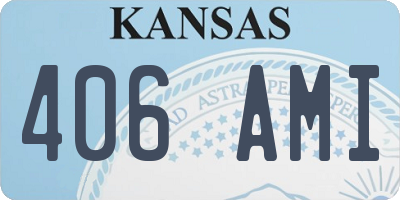 KS license plate 406AMI