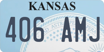 KS license plate 406AMJ