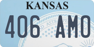 KS license plate 406AMO