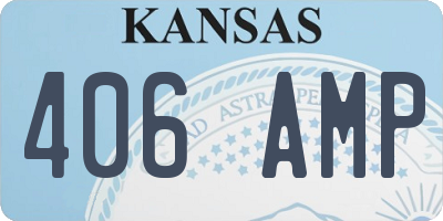 KS license plate 406AMP