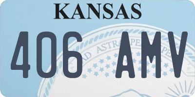 KS license plate 406AMV