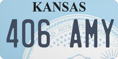 KS license plate 406AMY