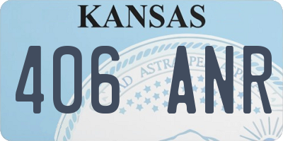 KS license plate 406ANR