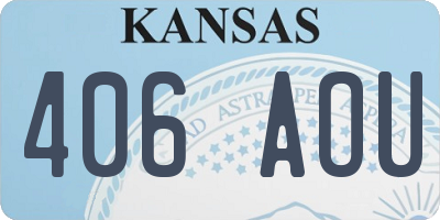 KS license plate 406AOU