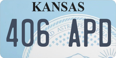 KS license plate 406APD