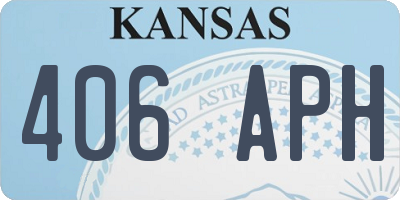 KS license plate 406APH