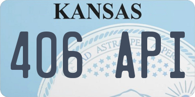 KS license plate 406API