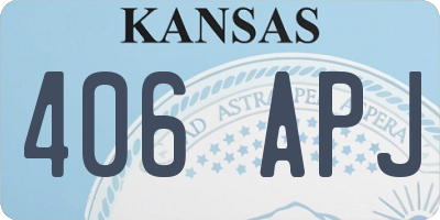 KS license plate 406APJ