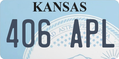 KS license plate 406APL