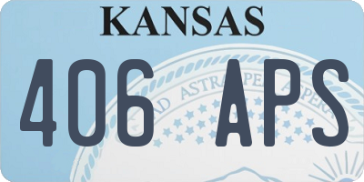 KS license plate 406APS