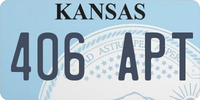 KS license plate 406APT