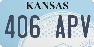 KS license plate 406APV