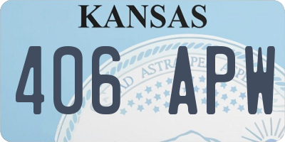KS license plate 406APW
