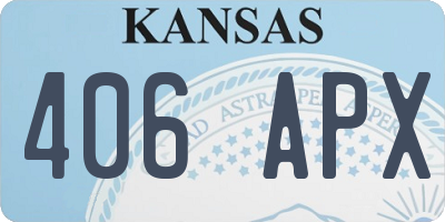 KS license plate 406APX