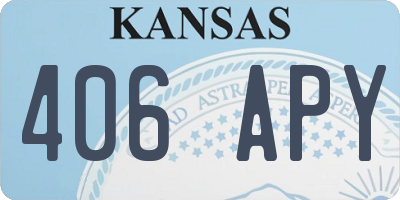 KS license plate 406APY