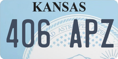 KS license plate 406APZ