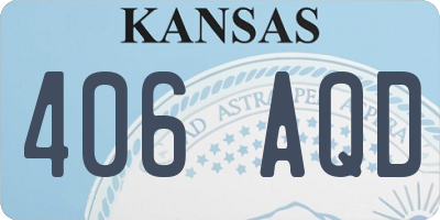 KS license plate 406AQD